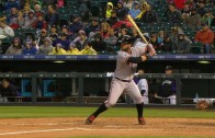 Brandon Belt homers into the 3rd deck at Coors Field