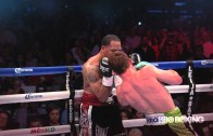 Canelo Alvarez knocks out James Kirkland with a hard blow