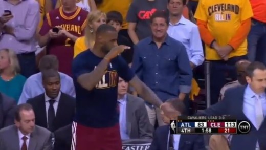 Coach Blatt leaves LeBron James hanging on a high five