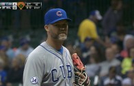 Cubs backup catcher David Ross tosses 1-2-3 inning