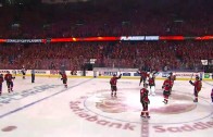 Mikael Backlund’s scores overtime goal to defeat the Ducks 4-3
