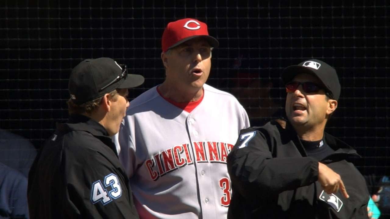 Reds manager Bryan Price gets ejected before game starts