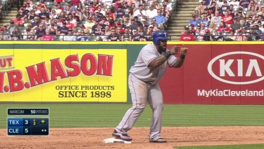 Shaun Marcum tries to pick off Prince Fielder during timeout