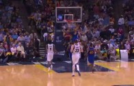 Steph Curry gets the steal & the flush