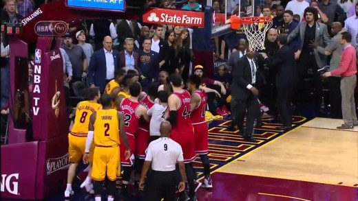 Taj Gibson ejected from game after scrum with Cavs