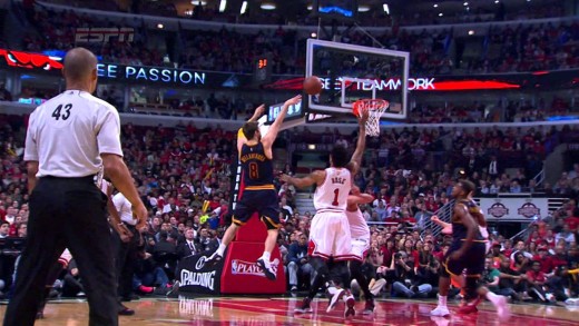 Tristan Thompson sinks falling circus “And-1”