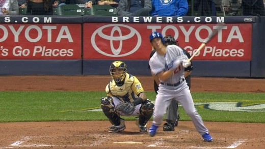 Zack Greinke flips bat like Puig after double