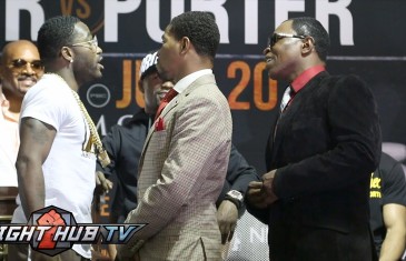 Adrien Broner gets into heated exchange with Shawn Porter’s dad!