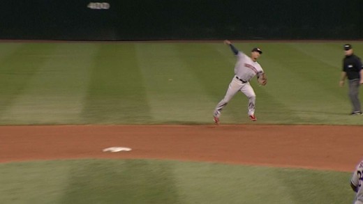 Carlos Correa spins to make a great play at short in his MLB debut