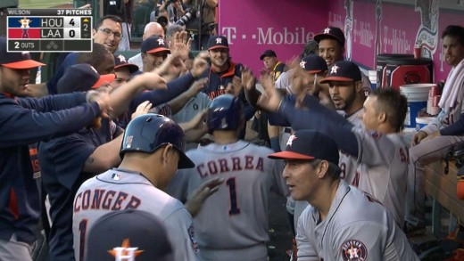 Carlos Correa tattoos mammoth three-run homer