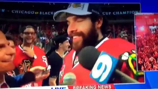 Corey Crawford says “feels pretty fucking good” to win Stanley Cup on Live TV