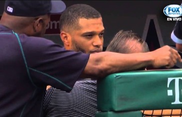 Footage of Robinson Cano’s forehead after being struck by errant throw in the dugout