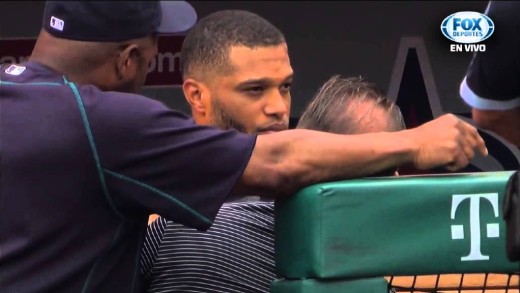 Footage of Robinson Cano’s forehead after being struck by errant throw in the dugout