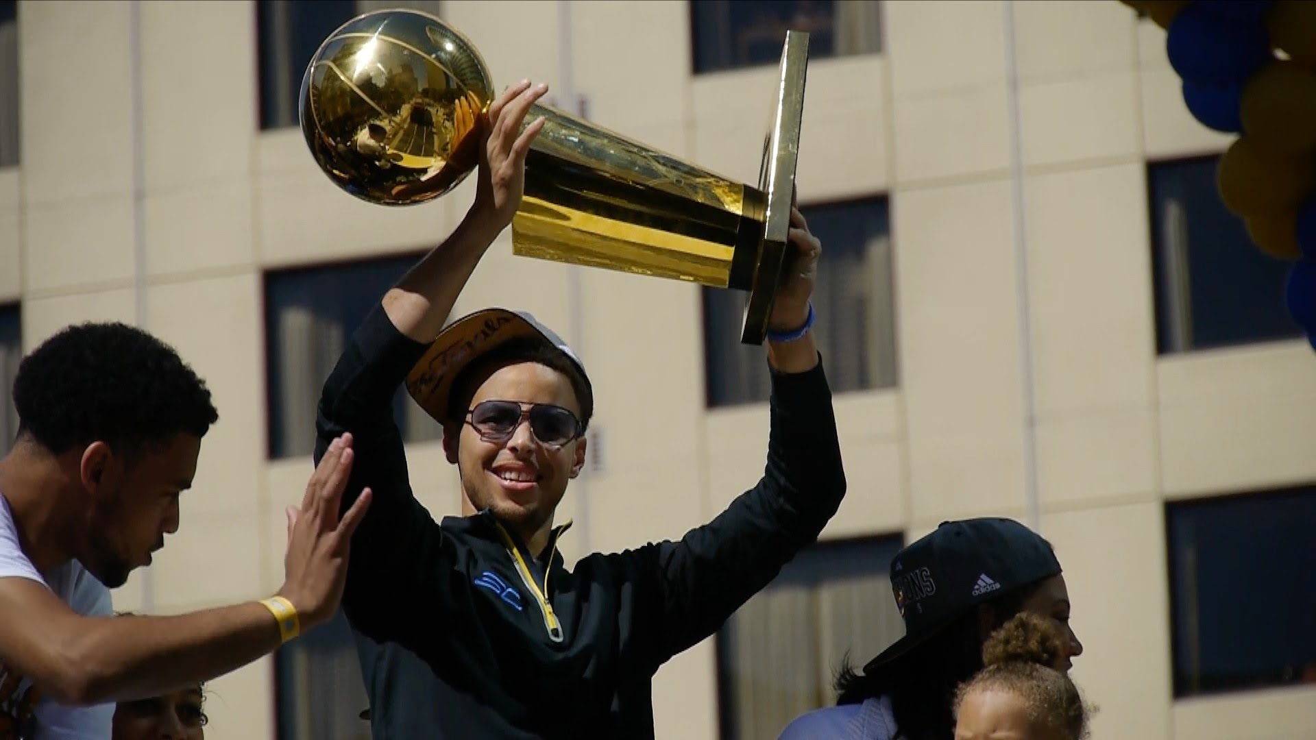 Golden State Warriors celebrate at Championship Parade