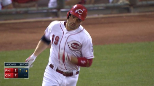 Joey Votto blasts his third homer of the game