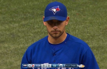 Marco Estrada loses perfect game in 8th inning on an infield single!