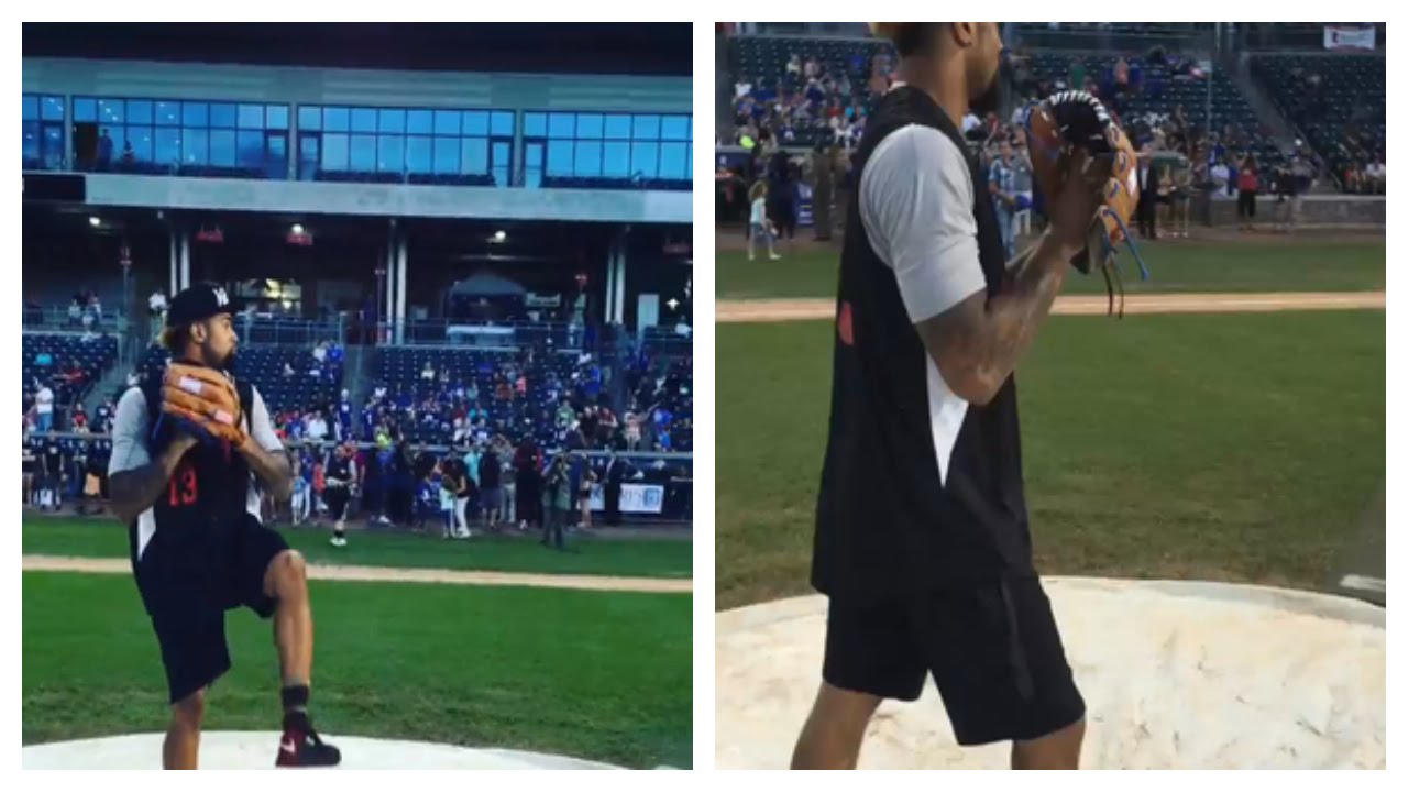 Odell Beckham Jr. throws perfect fastball strike at charity softball game