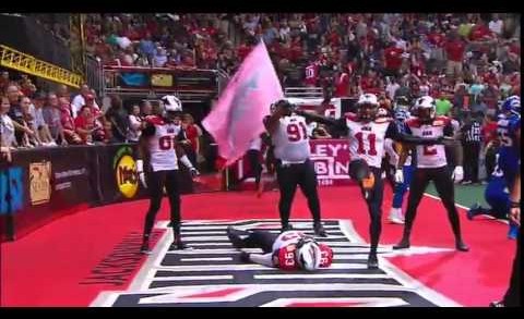 Arena football team celebrates TD by doing The Rock’s People’s Elbow