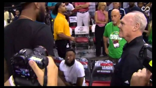 Crazy Awkward: George Karl & DeMarcus Cousins shake hands in Summer League