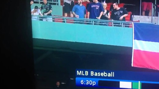 Damn Bro: Red Sox fan pukes on people in the level below him (*Viewer Warning*)