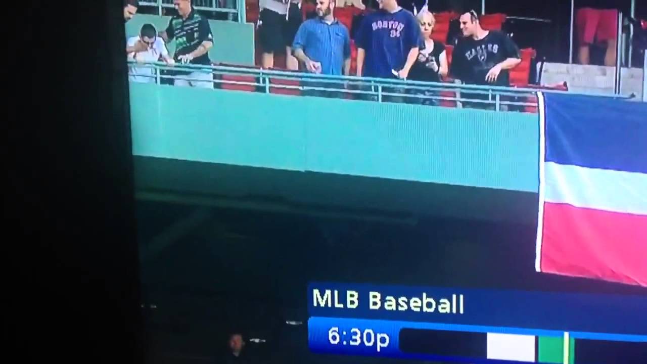 Damn Bro: Red Sox fan pukes on people in the level below him (*Viewer Warning*)