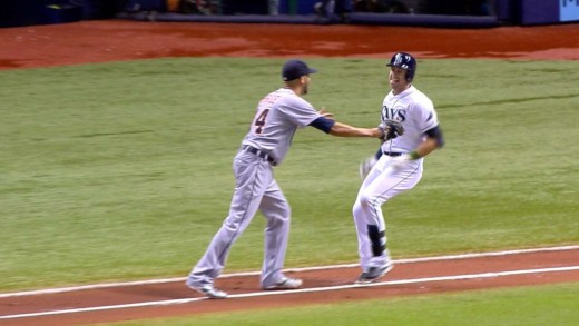 Evan Longoria refuses to let David Price tag him out