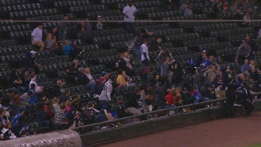 Fan’s beer gets obliterated by foul ball