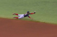 Indians prospect Francisco Lindor lays out to rob Longo with great play