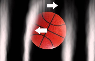 Mind Blowing: Basketball dropped from 400+ feet creating Magnus Effect