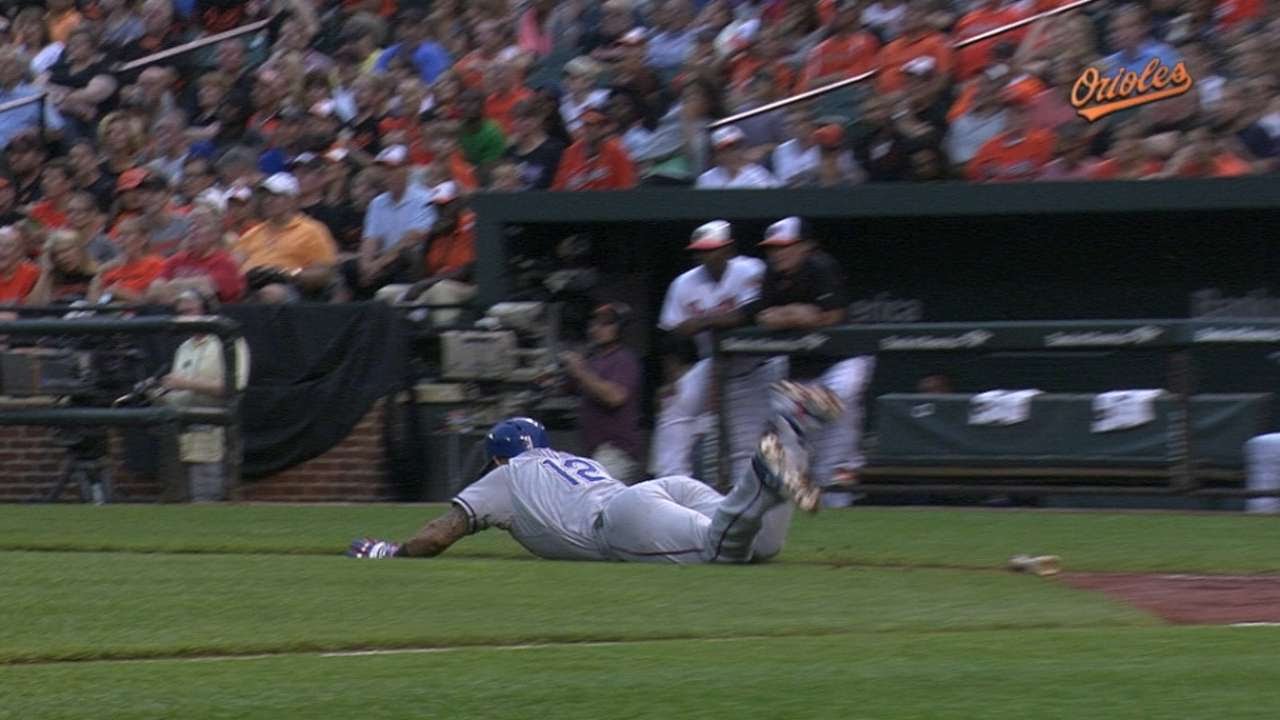 Rougned Odor out of the box & gets thrown out with ease