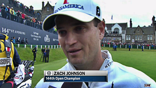 Zach Johnson emotional interview after winning the British Open