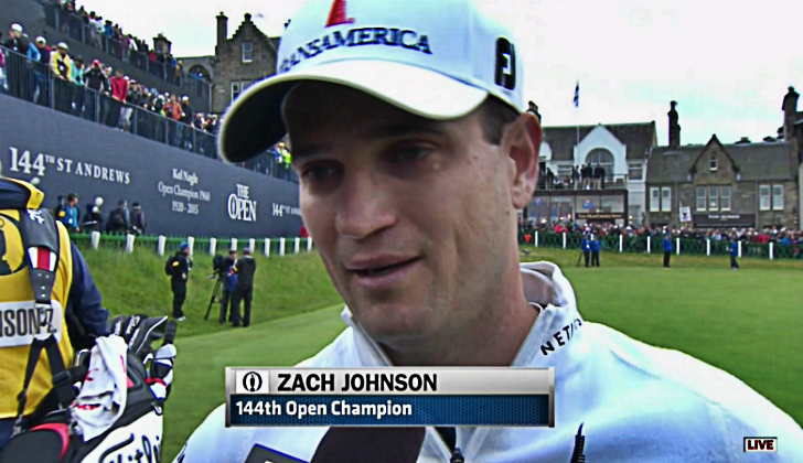 Zach Johnson emotional interview after winning the British Open