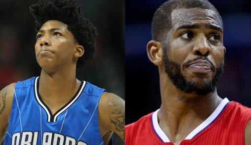 Chris Paul & Magic PG Elfrid Payton play football with each other 1 on 1