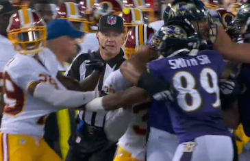 Scuffle breaks loose between Ravens & Redskins