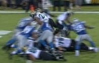 Jags rookie RB TJ Yeldon gets popped on a goal line stand
