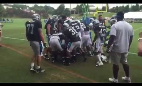 Cam Newton & Panthers teammate Josh Norman get into scuffle