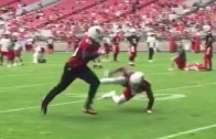 Cardinals WR Michael Floyd drops teammate with impressive footwork