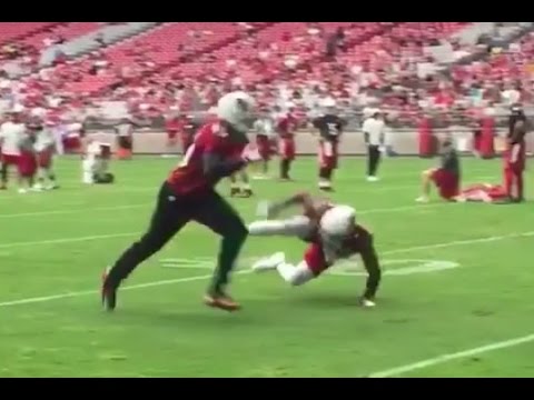 Cardinals WR Michael Floyd drops teammate with impressive footwork