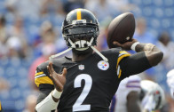 Michael Vick converts a 63 yard pass in his first play as a Steeler