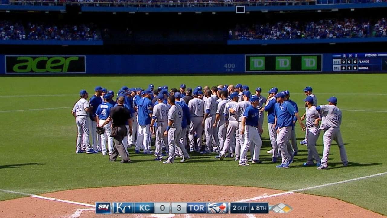 Hot In The 6: Kansas City & Toronto benches clear after multiple HBP's