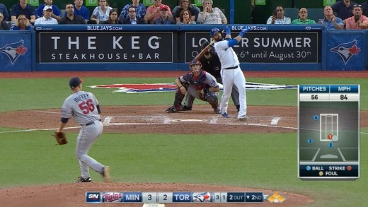 Jose Bautista smokes a grand salami & admires it