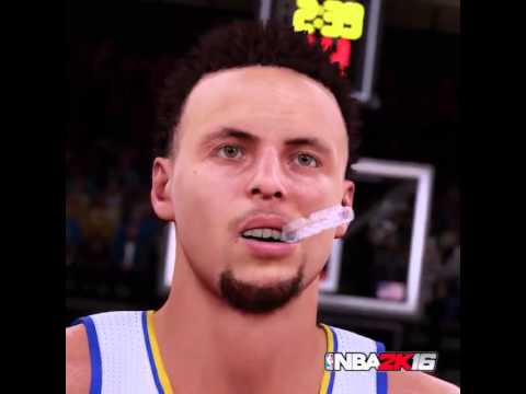 NBA 2K16 look at Steph Curry's mouthpiece & free throw routine