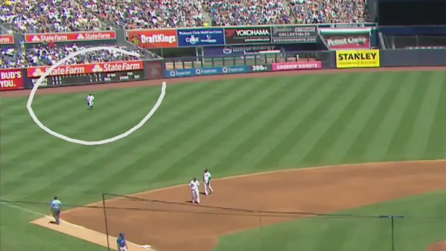 Fan drills Brett Gardner with baseball after throwing back homer!