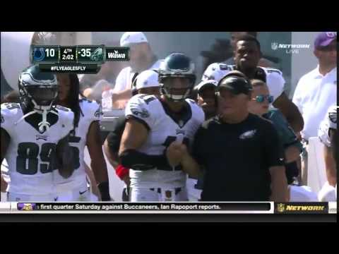 Tim Tebow scores his first touchdown as a member of the Eagles