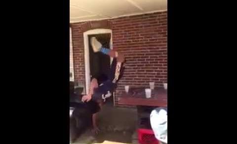 Wow: Insane beer pong dunk