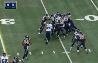 Beast Mode: Marshawn Lynch moves forward with half the Rams defense on him