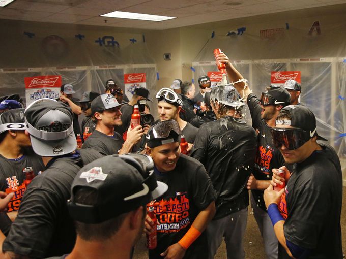New York Mets celebrate clinching division title for the first time since 2006