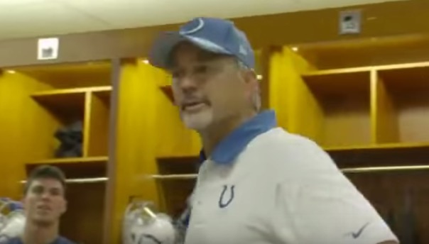 Chuck Pagano with a bone chilling speech to his players after win over Titans
