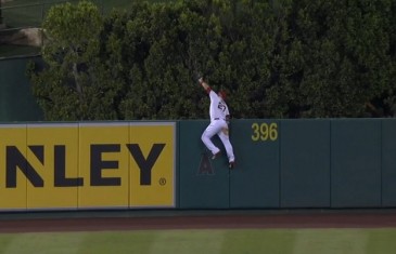 Mike Trout with an epic home run robbery