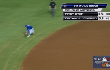 Blue Jays SS Ryan Goins makes unreal snag & throw